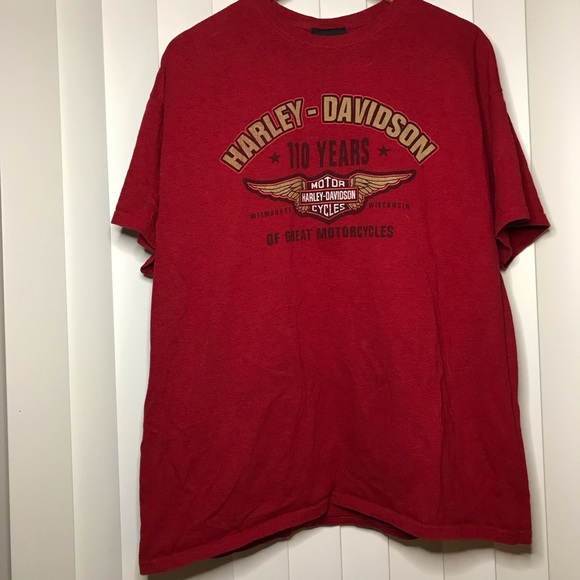 Harley Davidson red tee - Picture 2 of 2